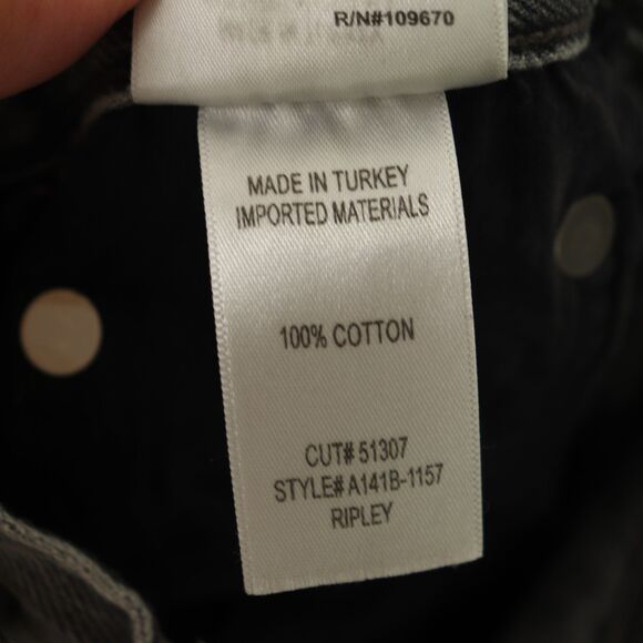 Agolde Ripley Grey straight leg Button up jeans size 23 - Picture 7 of 7